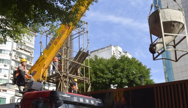 北新融建公司巫山高唐电梯项目首件墩柱顺利浇筑